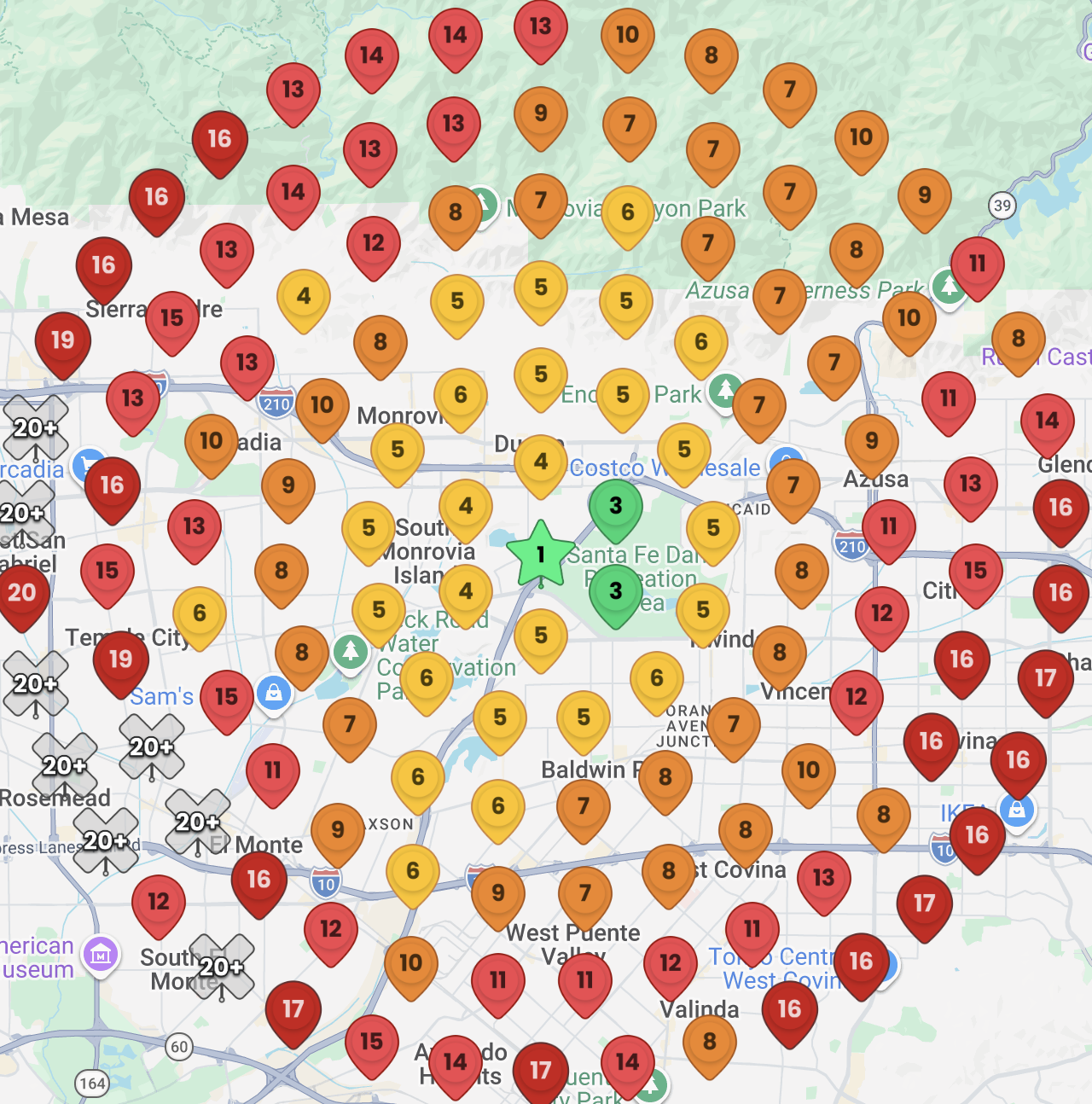 Moving company grid scan before